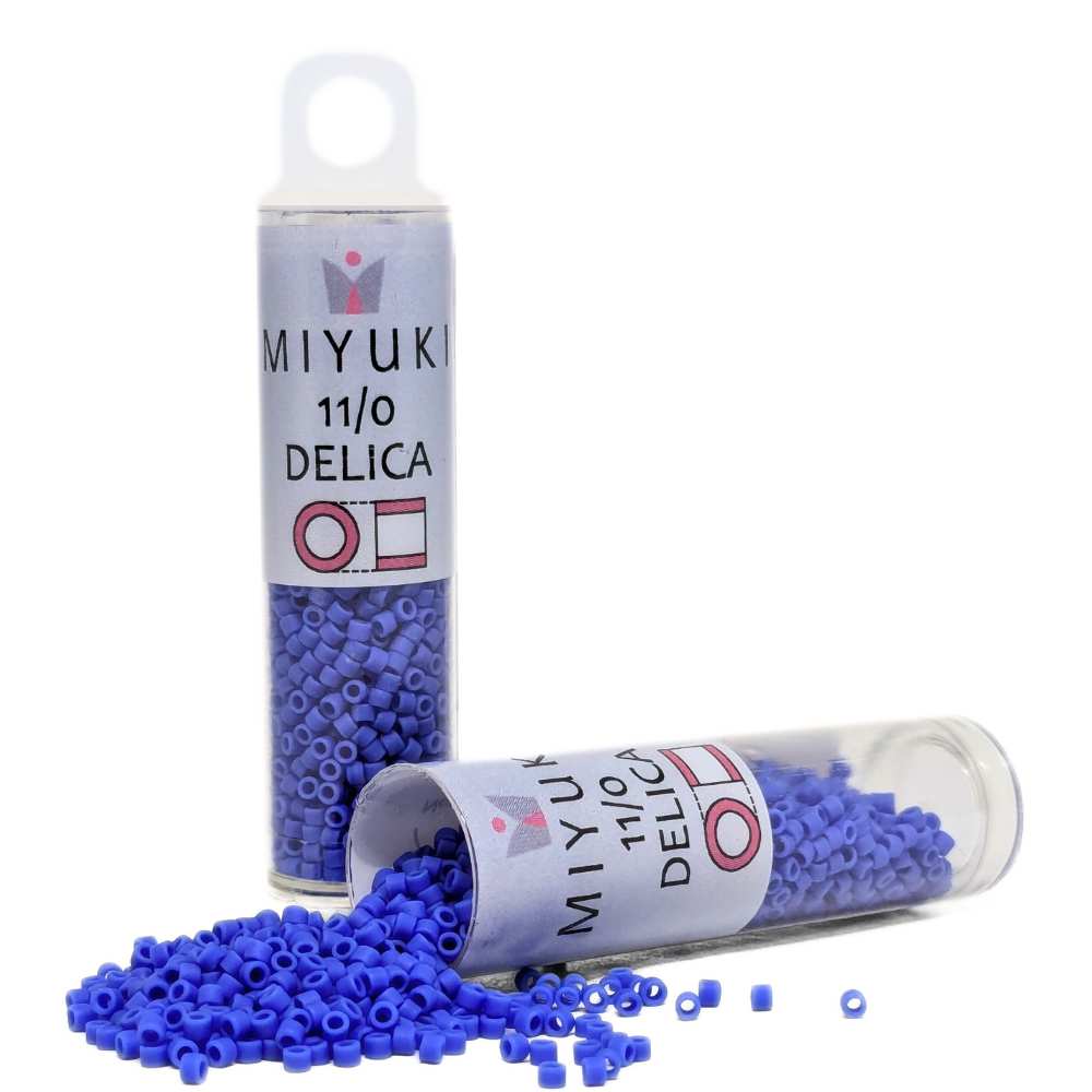 DB1588 Tubo Miyuki Delica 11/0 Matte Opaque Cyan Blue 7,2gr. -  