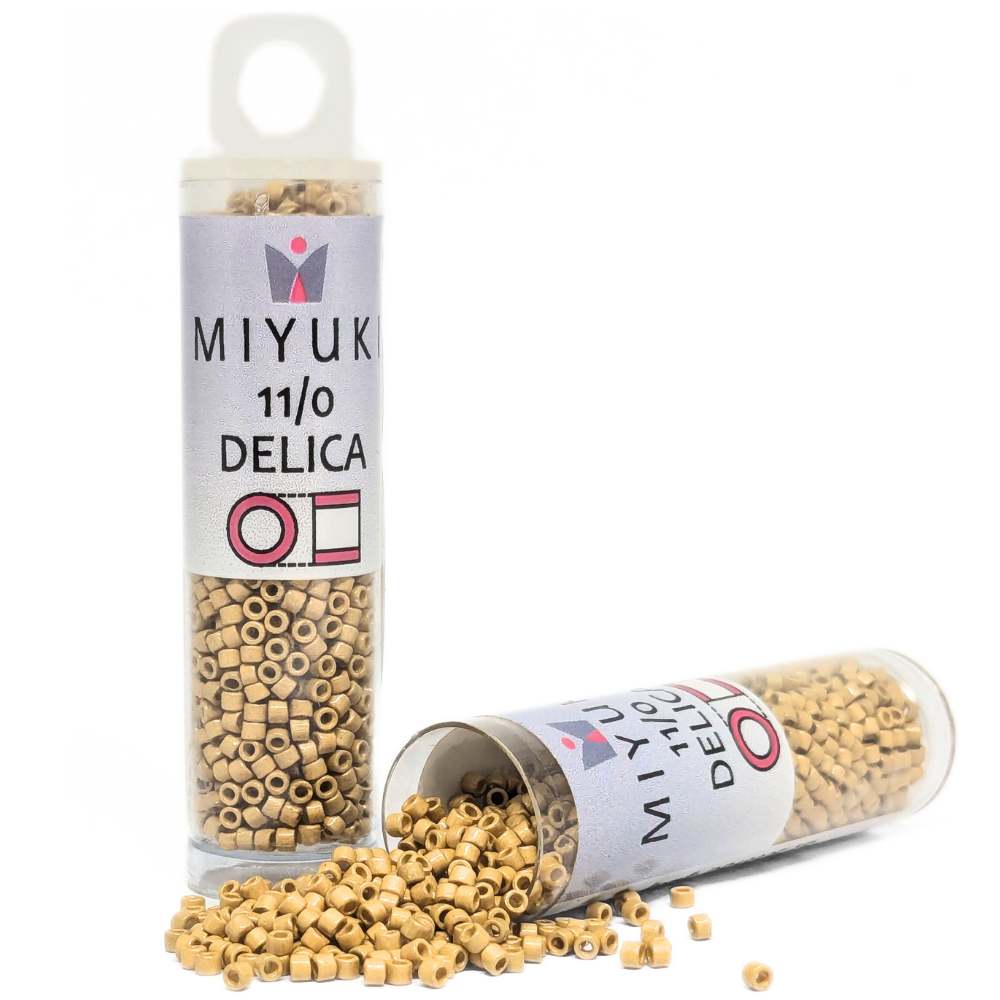 DB1832F Tubo Miyuki Delica 11/0 Duracoat Galvanized Gold Matte 7,2gr -  