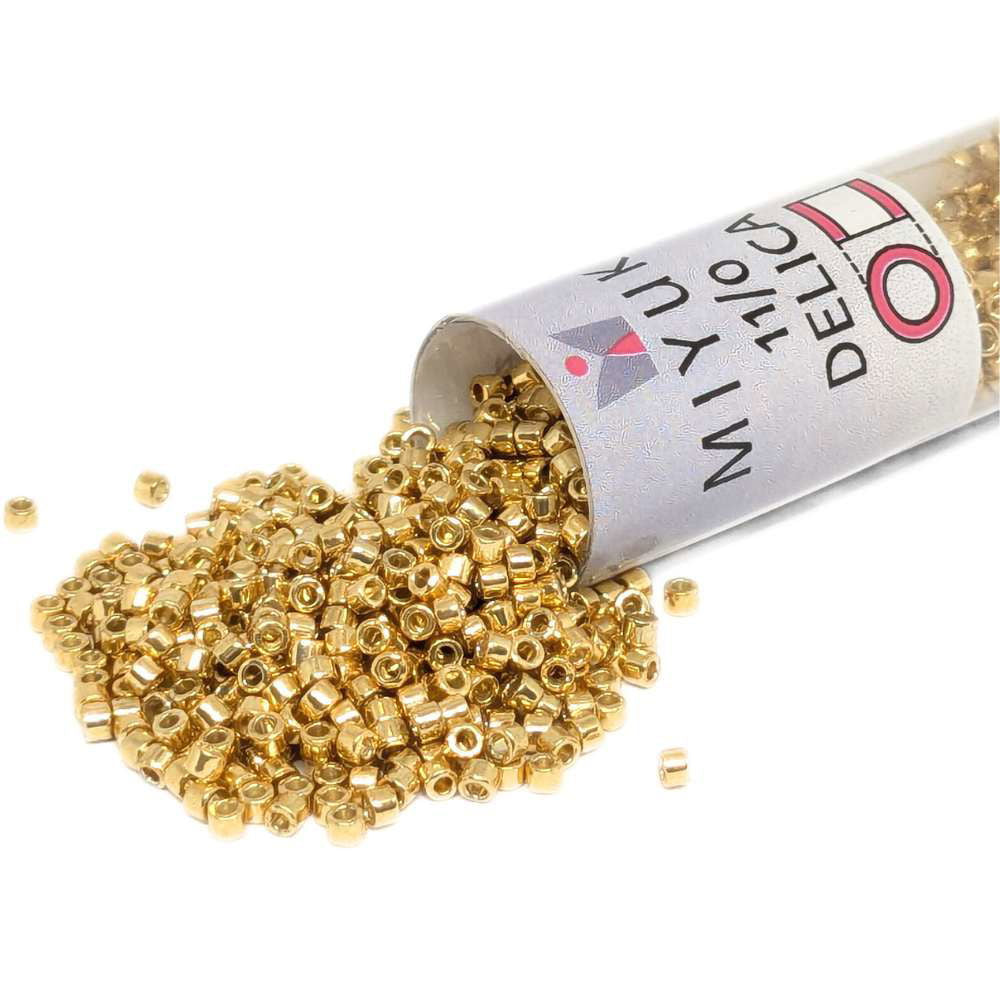 DB1832 Tubo Miyuki Delica 11/0 Duracoat Galvanized Golde 7,2gr - DB1832 Tubo Miyuki Delica 11/0 Duracoat Galvanized Golde 7,2gr - Miyukilandia 