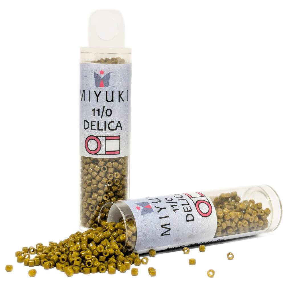 DB2141 Tubo Miyuki Delica 11/0 Duracoat Opaque Spanish Olive 7,2gr - DB2141 Tubo Miyuki Delica 11/0 Duracoat Opaque Spanish Olive 7,2gr - Miyukilandia 