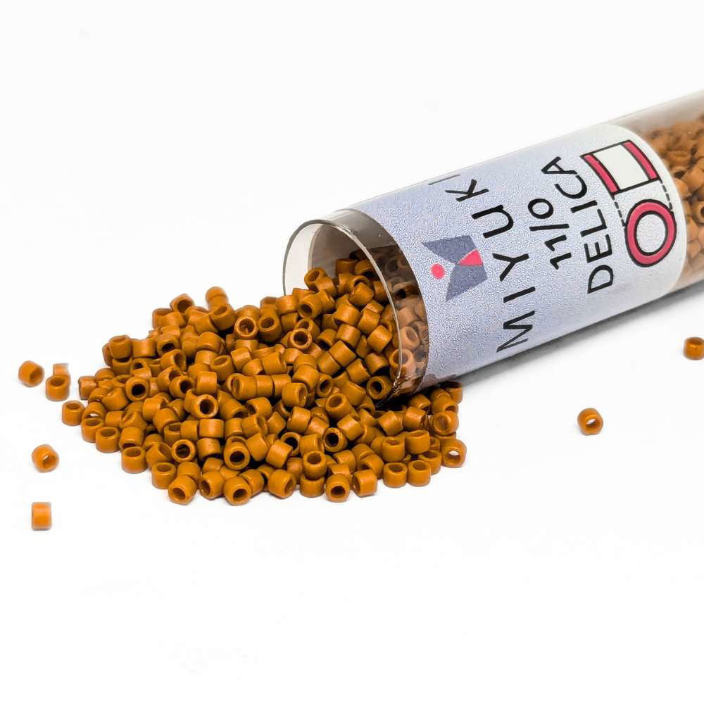 DB2287 Tubo Miyuki Delica 11/0 Frosted Opaque Glaze Burnt Orange 7,2gr - DB2287 Tubo Miyuki Delica 11/0 Frosted Opaque Glaze Burnt Orange 7,2gr - Miyukilandia 