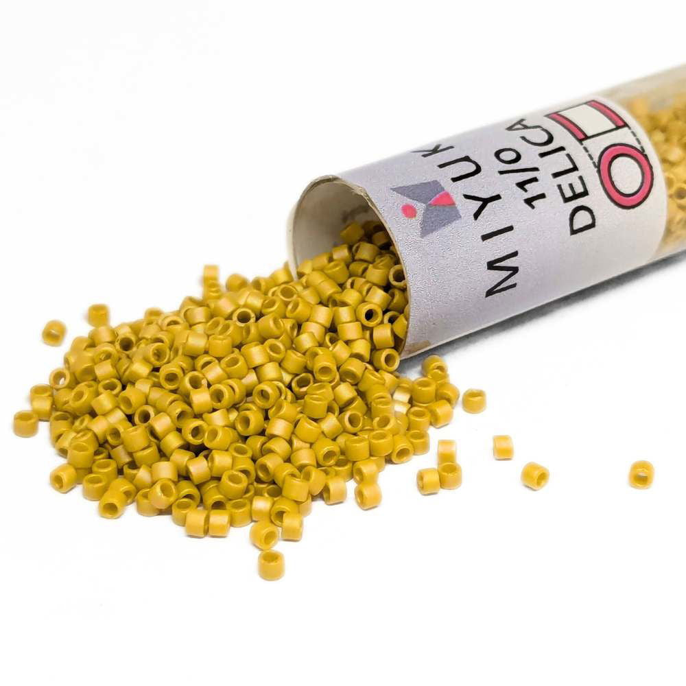 DB2302 Tubo Miyuki Delica 11/0 Frost Opaque Glaze Rainbow Yellow 7,2gr - DB2302 Tubo Miyuki Delica 11/0 Frost Opaque Glaze Rainbow Yellow 7,2gr - Miyukilandia 