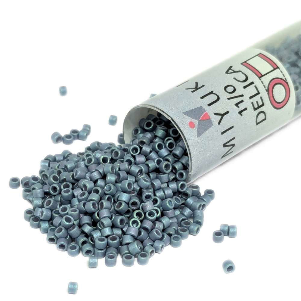 DB2316 Tubo Miyuki Delica 11/0 Frosted Opaque Green Rainbow Teal 7,2gr - DB2316 Tubo Miyuki Delica 11/0 Frosted Opaque Green Rainbow Teal 7,2gr - Miyukilandia 