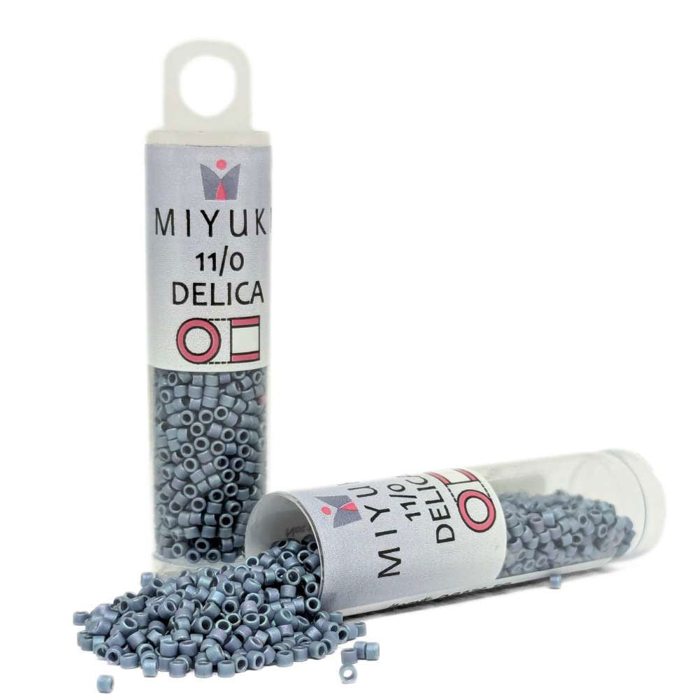 DB2316 Tubo Miyuki Delica 11/0 Frosted Opaque Green Rainbow Teal 7,2gr - DB2316 Tubo Miyuki Delica 11/0 Frosted Opaque Green Rainbow Teal 7,2gr - Miyukilandia 