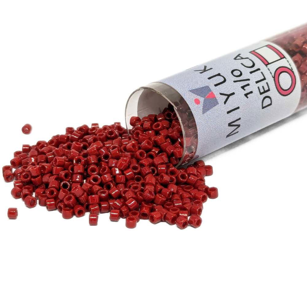 DB2354 Tubo Miyuki Delica 11/0 Duracoat Opaque Barn Red 7,2gr. - DB2354 Tubo Miyuki Delica 11/0 Duracoat Opaque Barn Red 7,2gr. - Miyukilandia 