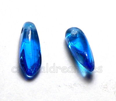 Dagas de Bohemia - 3x11mm - Agujero: 1mm - Color: Capri Blue -  - Crystaldreams Abalorios