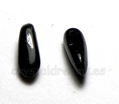 Dagas de Bohemia - 3x11mm - Agujero: 1mm - Color: Jet -  - Crystaldreams Abalorios