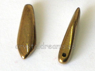 Dagas de Bohemia - 5x16mm - Agujero: 1mm - Color: Gold Bronze -  - Crystaldreams Abalorios