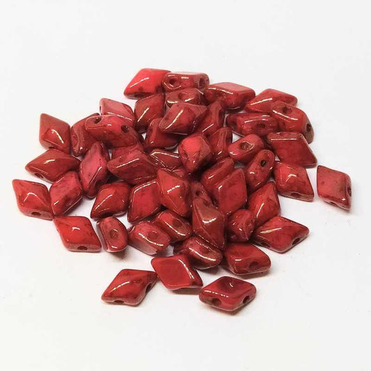 DiamonDUO Beads 8x5mm - 5gr. - Color: CORAL LUMI PECAN -  - Crystaldreams Abalorios