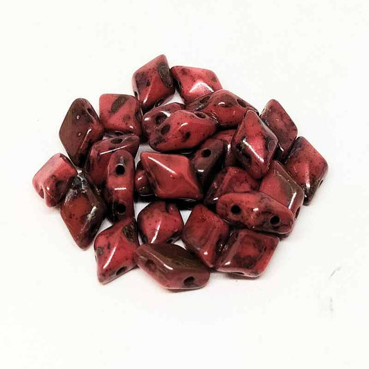 DiamonDUO Beads 8x5mm - 5gr. - Color: CORAL PICASSO -  - Crystaldreams Abalorios