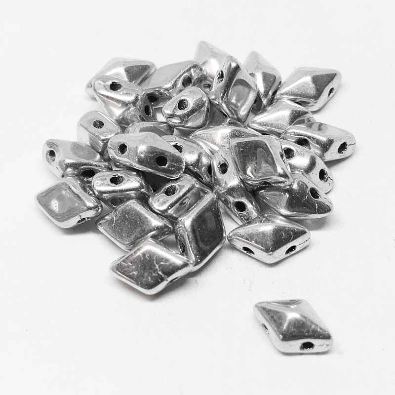 DiamonDUO Beads 8x5mm - 5gr. - Color: SILVER -  - Crystaldreams Abalorios