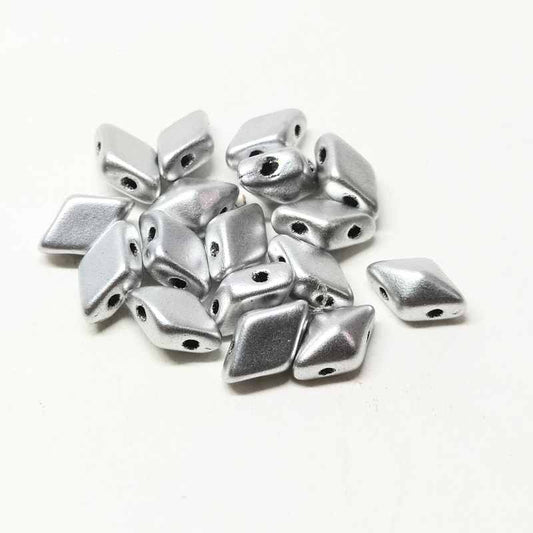 DiamonDUO Beads 8x5mm - 5gr. - Color: SILVER MATTE -  - Crystaldreams Abalorios