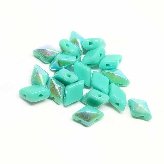 DiamonDUO Beads 8x5mm - 5gr. - Color: TURQUOISE AB -  - Crystaldreams Abalorios