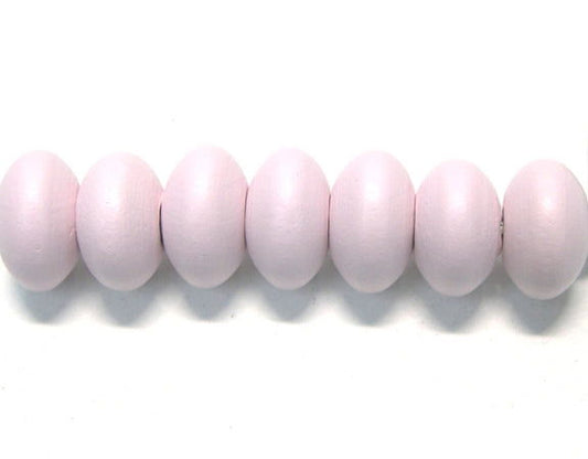 Disco de madera 12x7mm - Agujero: 3mm Pastel PINK -  - Crystaldreams Abalorios