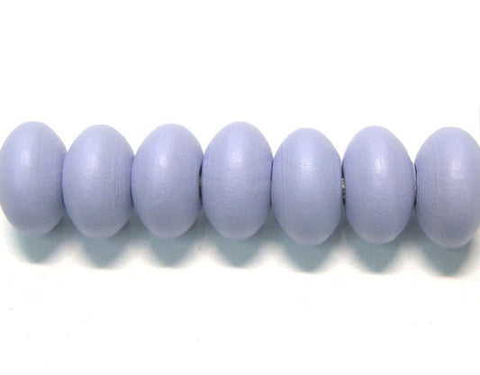 Disco de madera 12x7mm - Agujero: 3mm Pastel VIOLET -  - Crystaldreams Abalorios