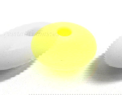 Disco redondeados de silicona de 12x6mm - Baby Yellow -  - Crystaldreams Abalorios