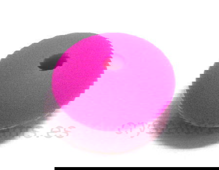 Disco redondeados de silicona de 12x6mm Agujero: 1,7mm- Fuchsia -  - Crystaldreams Abalorios