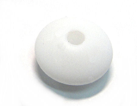 Disco redondeados silicona 12x6mm Agujero:1,7mm White -  - Crystaldreams Abalorios
