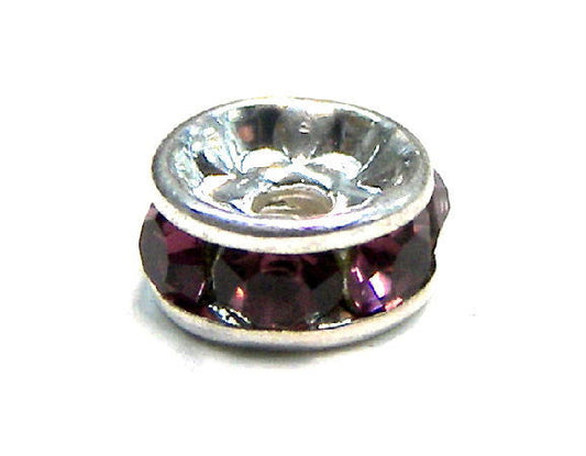 Distanciadores de metal Silver 4mm Amethyst -  - Crystaldreams Abalorios