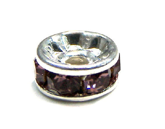 Distanciadores de metal Silver 6mm Lt. Amethyst -  - Crystaldreams Abalorios