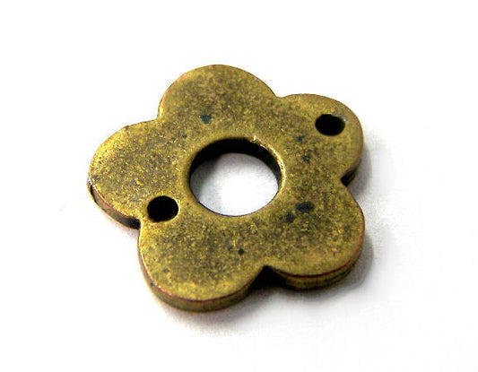 Entrepieza Metal Bronce Flor 5 petalos 15mm -  - Crystaldreams Abalorios