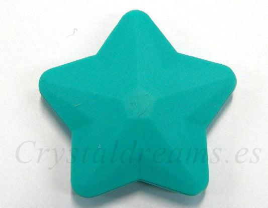 Estrella de silicona da 40mm - Agujero: 1,7mm - Turquoise -  - Crystaldreams Abalorios