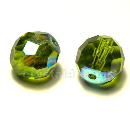 Facetadas 10mm Olivine AB -  - Crystaldreams Abalorios