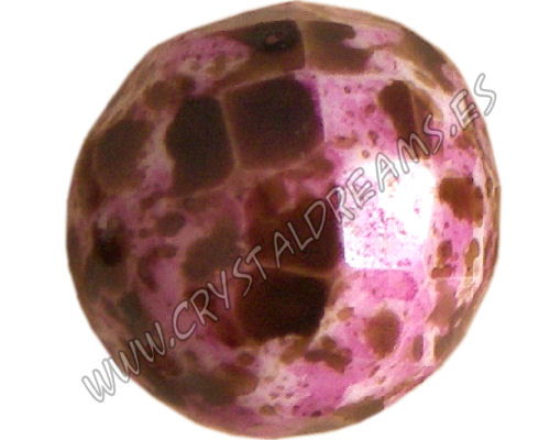 Facetadas 14mm Dotted Moon Rose -  - Crystaldreams Abalorios