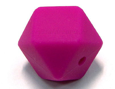 Hexágono de silicona de 16mm - Agujero: 1,7mm - Fuchsia -  - Crystaldreams Abalorios