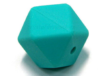 Hexágono de silicona de 16mm - Agujero: 1,7mm - Turquoise -  - Crystaldreams Abalorios