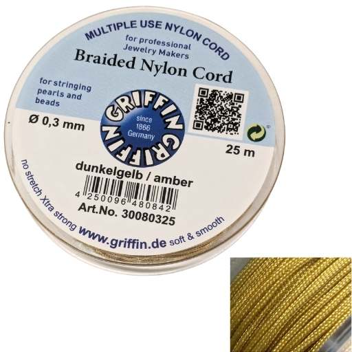 Bobina Hilo Trenzado europeo Griffin - 0,3mm - Amber x 25mts