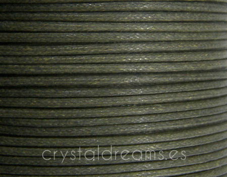 Hilo Algodon encerado 1mm x 1 metros Color DARK GREEN -  - Crystaldreams Abalorios