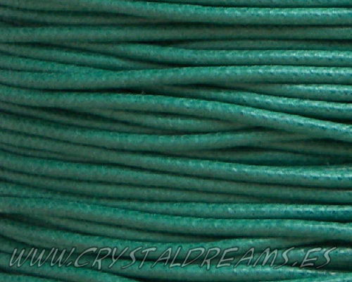 Hilo Algodon encerado 1mm x 1 metros Color  Green -  - Crystaldreams Abalorios