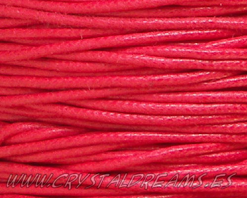 Hilo Algodon encerado 1mm x 1 metros Color  Red -  - Crystaldreams Abalorios