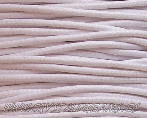 Hilo Algodon encerado 1mm x 1 metros Color  White -  - Crystaldreams Abalorios