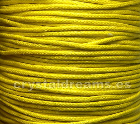 Hilo Algodon encerado 1mm x 1 metros Color  Yellow -  - Crystaldreams Abalorios