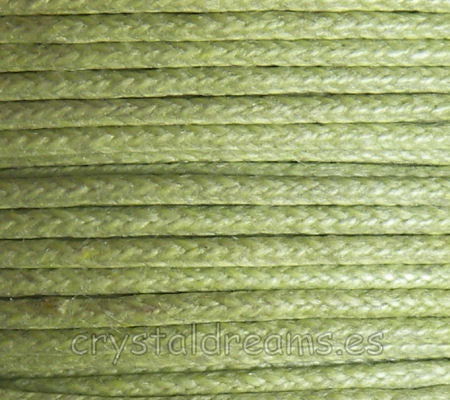 Hilo Algodon encerado 1mm x 1 metros  Lt. Green -  - Crystaldreams Abalorios