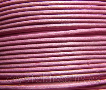 Hilo Algodon encerado 1mm x 1 metros  Rose -  - Crystaldreams Abalorios