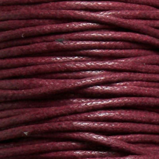 Hilo Algodon encerado 2mm x 1 metros Burgundy -  - Crystaldreams Abalorios