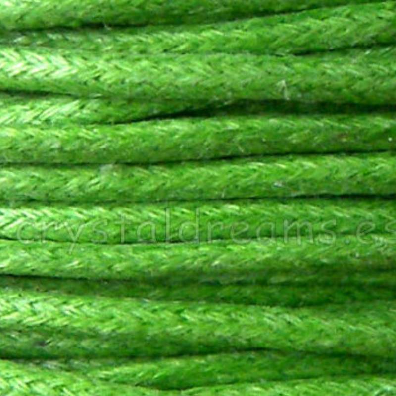 Hilo Algodon encerado 2mm x 1 metros Green -  - Crystaldreams Abalorios