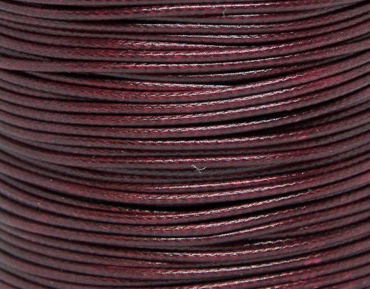 Hilo Poliester Encerado 1mm x 1 metros Dark Red -  - Crystaldreams Abalorios