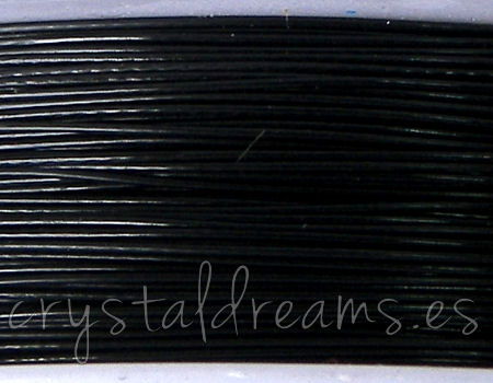 Hilo de Acero 0,45mm - Precio por metro - Black -  - Crystaldreams Abalorios