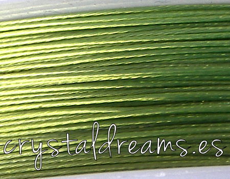 Hilo de Acero 0,45mm - Precio por metro - Green -  - Crystaldreams Abalorios