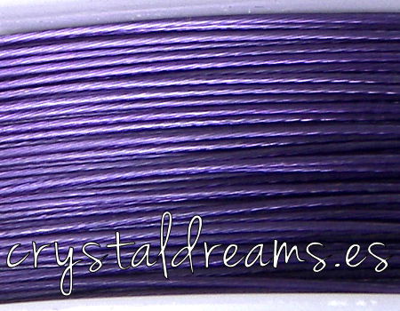 Hilo de Acero 0,45mm - Precio por metro - Violet -  - Crystaldreams Abalorios