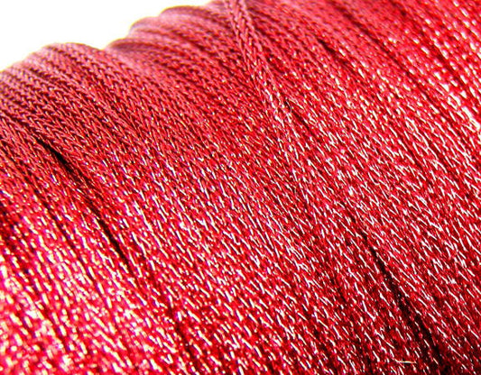 Hilo de Resina y Poliéster con efecto metálico 1mm - Red -  - Crystaldreams Abalorios