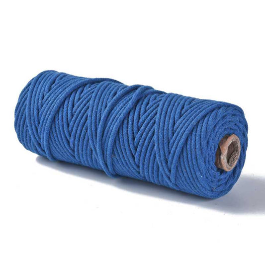 Hilo trenzado de algodón para Macramé 3mm Blue -  - Crystaldreams Abalorios