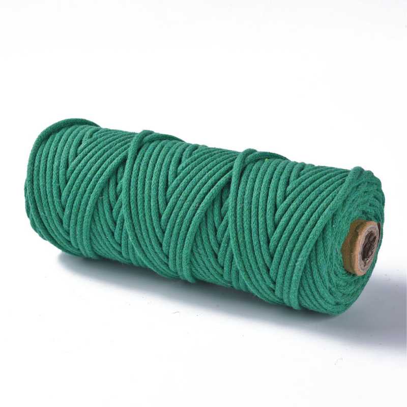 Hilo trenzado de algodón para Macramé 3mm Green -  - Crystaldreams Abalorios