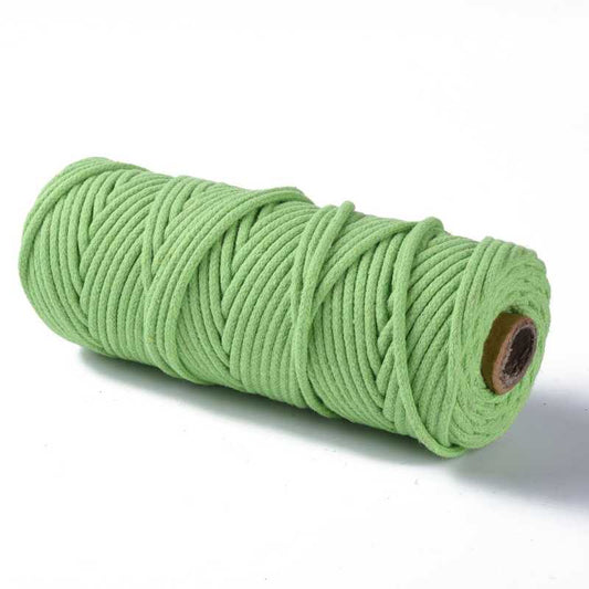 Hilo trenzado de algodón para Macramé 3mm Green Lime -  - Crystaldreams Abalorios