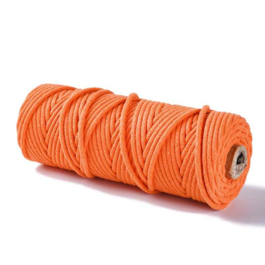 Hilo trenzado de algodón para Macramé 3mm Mandarina -  - Crystaldreams Abalorios