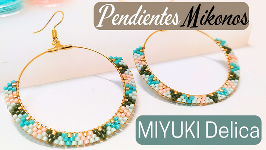 KIT Pendientes Mikonos aretes Miyuki Delica y Brick Stitch -  - Crystaldreams Abalorios